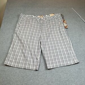 Ocean Pacific OP Mens 40 Plaid Tan Shorts Casual Golf‎ Flat Front NWT